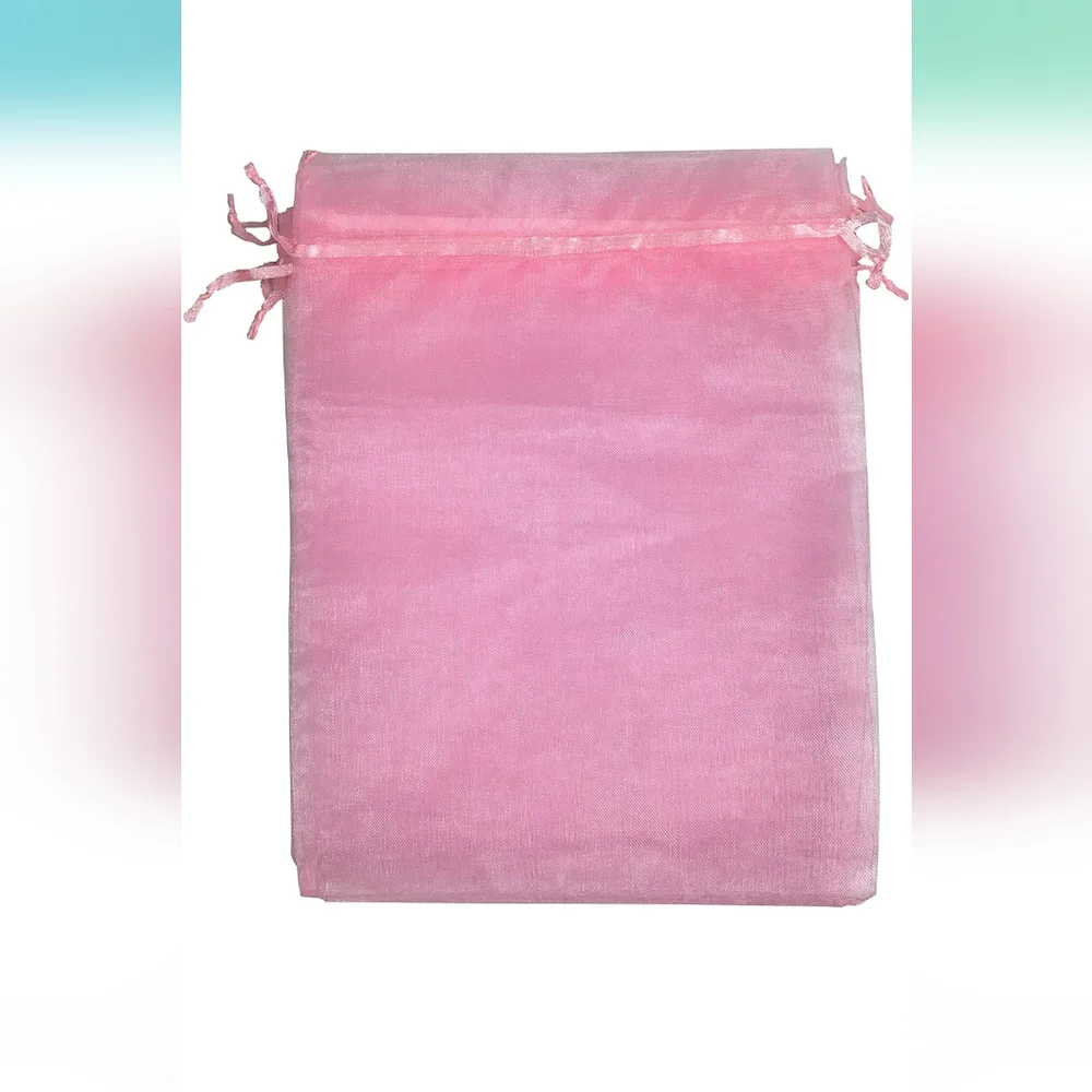 ✅️10 12x16 Inches Organza Gift Bags with Drawstring Gift   Big Bags Pink